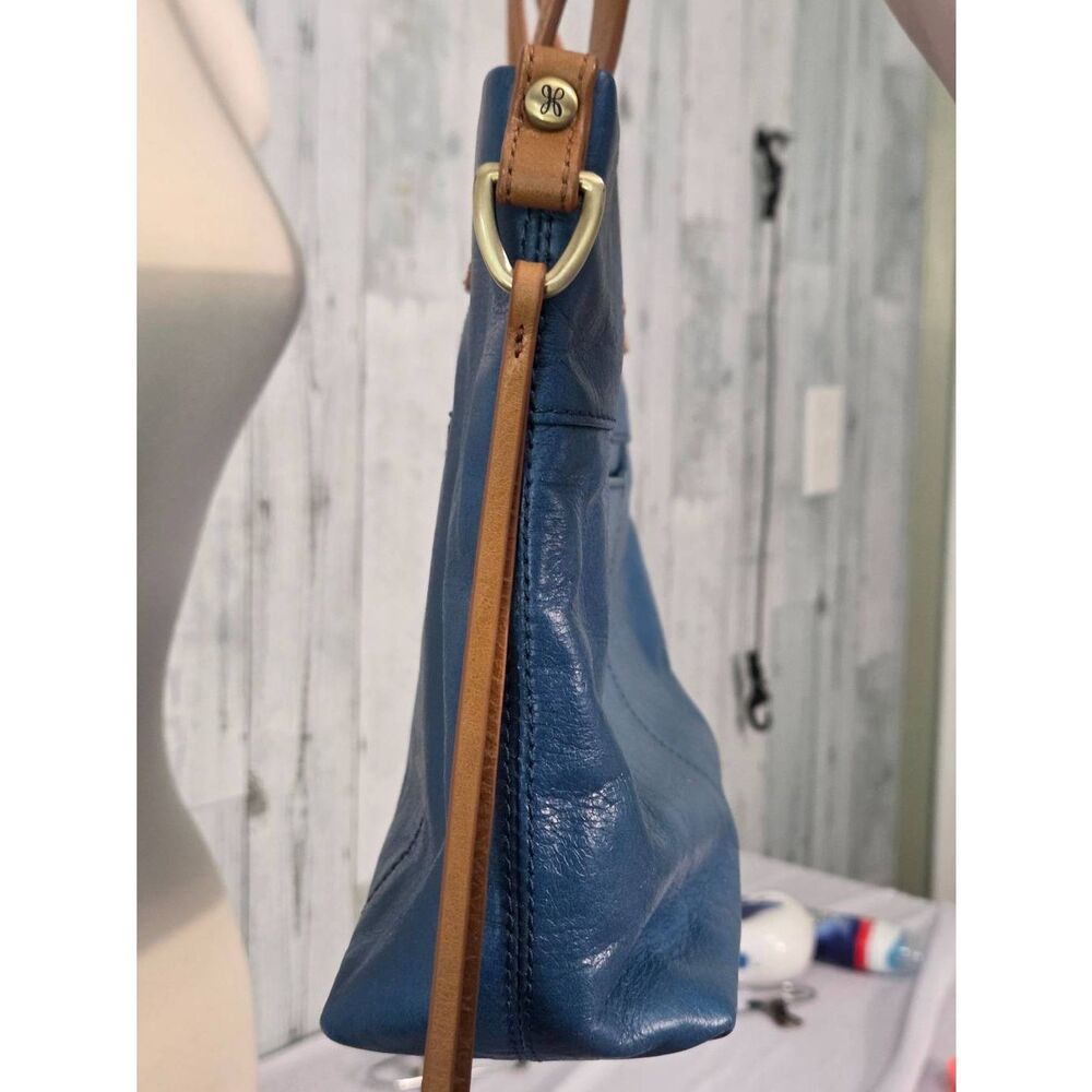 Hobo Cecily Mini Tote Leather Shoulder Bag Purse Teal Blue - Picture 5 of 9